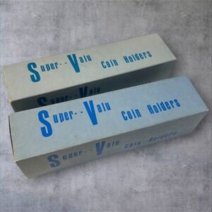 Super Valu‎ Coin Holders Cardboard Box with Folders for Collectors not counted